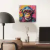 Graffiti - Chimpansee - Aap - Bril - Kleurrijk plexiglas 5mm klein -sfeer6