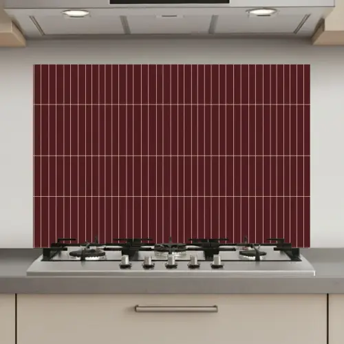 Lijnen - Patroon - Bordeaux keuken achterwand spatscherm klein 900 -3d_website