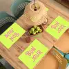 Groen - Roze bonjour - art-deco Placemat vinyl groot -zzsfeer5_Kitchenyeah-website
