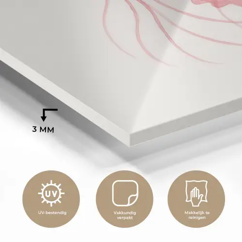 Kwal - Tentakels - Roze plexiglas 5mm klein -sfeer2