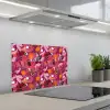 Zomer - Vlinder - Donker - Roze keuken achterwand spatscherm klein 900 -3d_schuin
