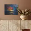 Boom - Blauw - Bladeren - Vakken PET vilt klein -sfeer4