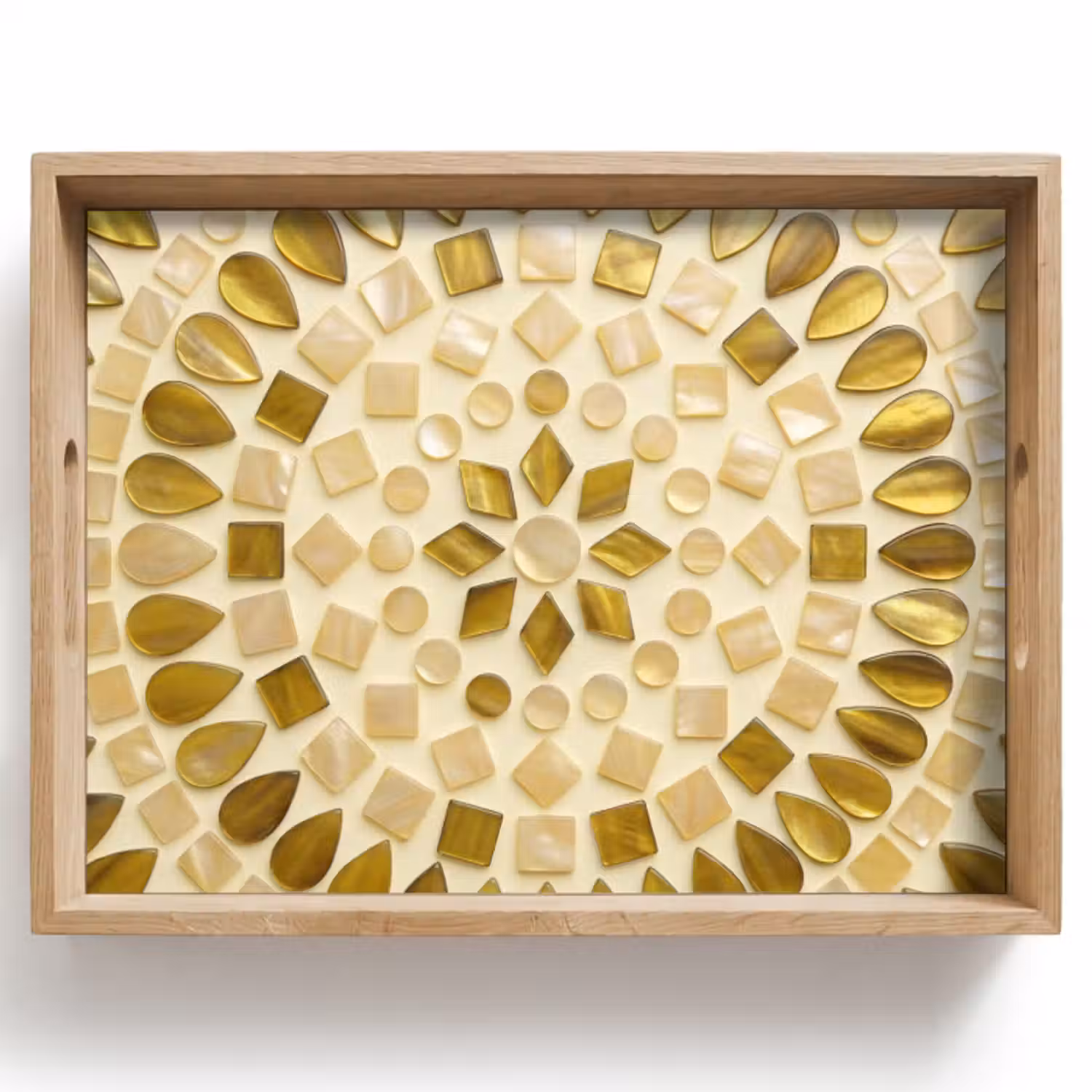 Tablett - Muster – Formen – Mosaik – Abstrakt – Gold
