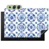 Sierborden - Bloemen - Blauw Inductie beschemer met haakjes klein 777 -3d