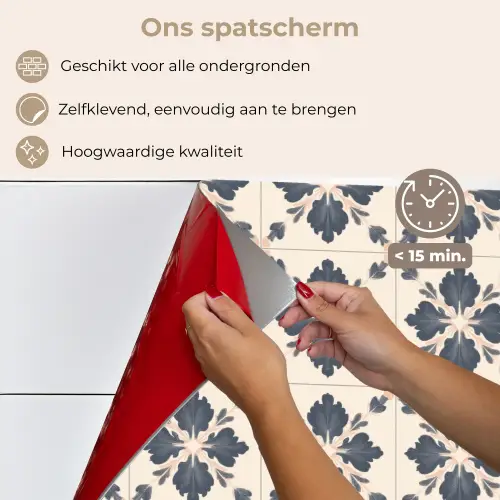 Bladvorm - Klassiek - Kleurrijk keuken achterwand spatscherm klein 900 -spatscherm_NL