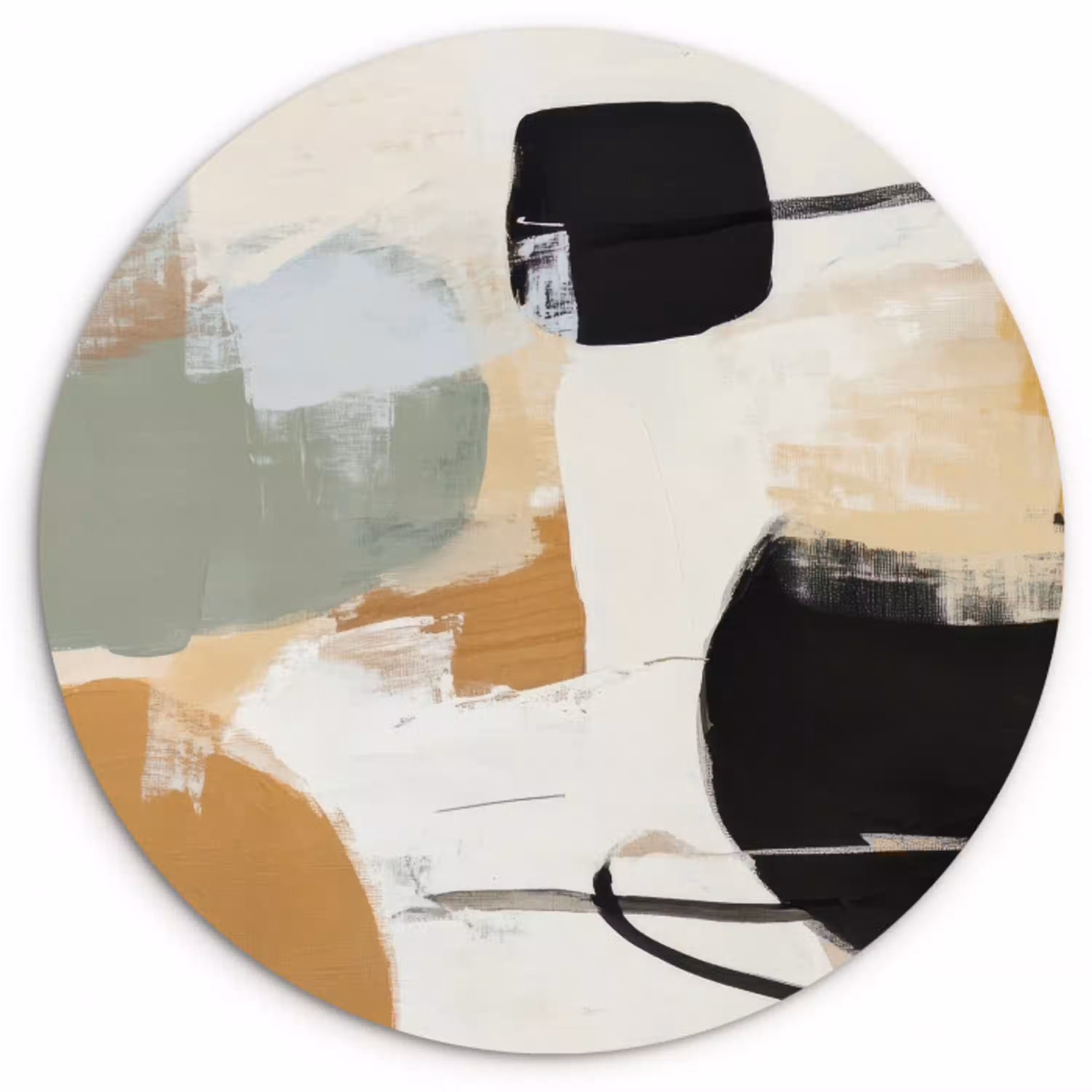 Paint - Abstract - Kleuren Wandcirkel kunststof plaat 5mm dik klein -3d