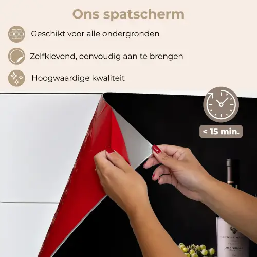 Druiven - Wijn - Rood - Tafel keuken achterwand spatscherm klein -spatscherm_NL