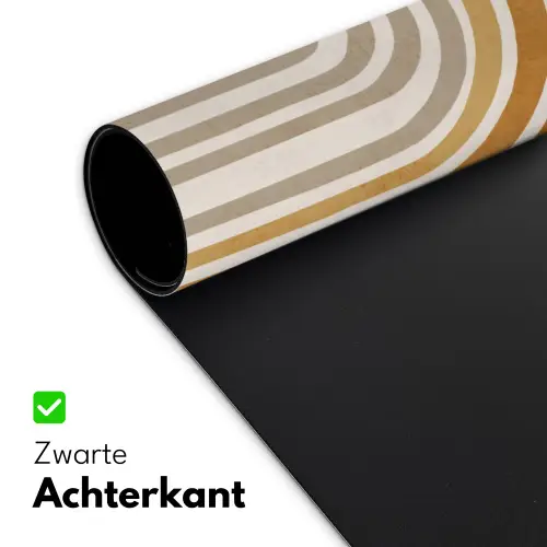 Minimalistisch - Boog - Lijnen - Beige Muismat XXL klein -sfeer2