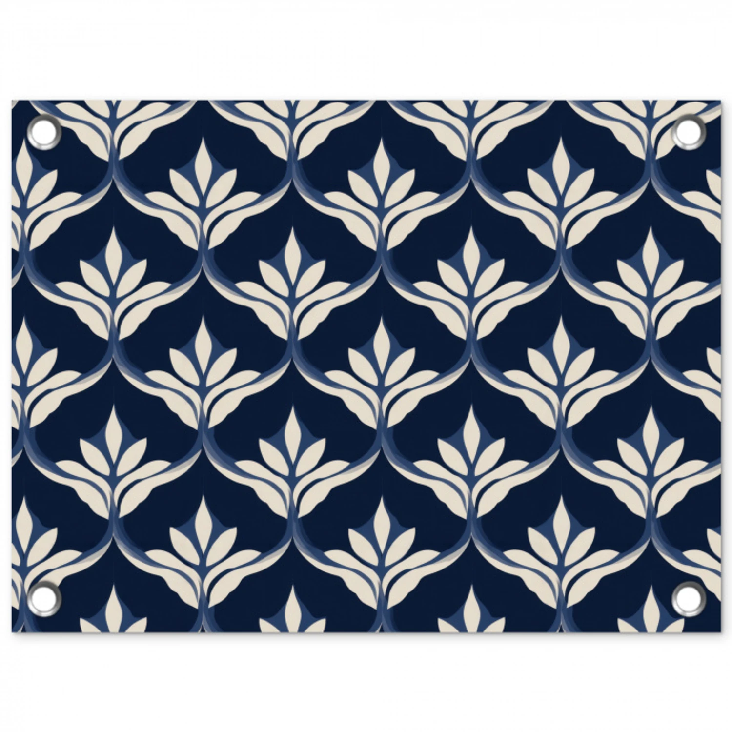 Modern - Ontwerp - Blauw tuinposter los doek klein 239 -3d