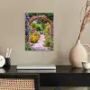 Doorkijk - Bloemen - Pad - Natuur poster papier klein -sfeer1