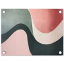 Abstract - Golven - Sierlijk - Roze tuinposter los doek klein -3d