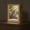 Dennenappels - Kerstsfeer - Bruin - Groen Light Box met kabel (Tafellamp) klein -z3d_website