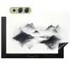 Bergen - Mistig - Water - Wit Inductie beschemer met haakjes klein -3d