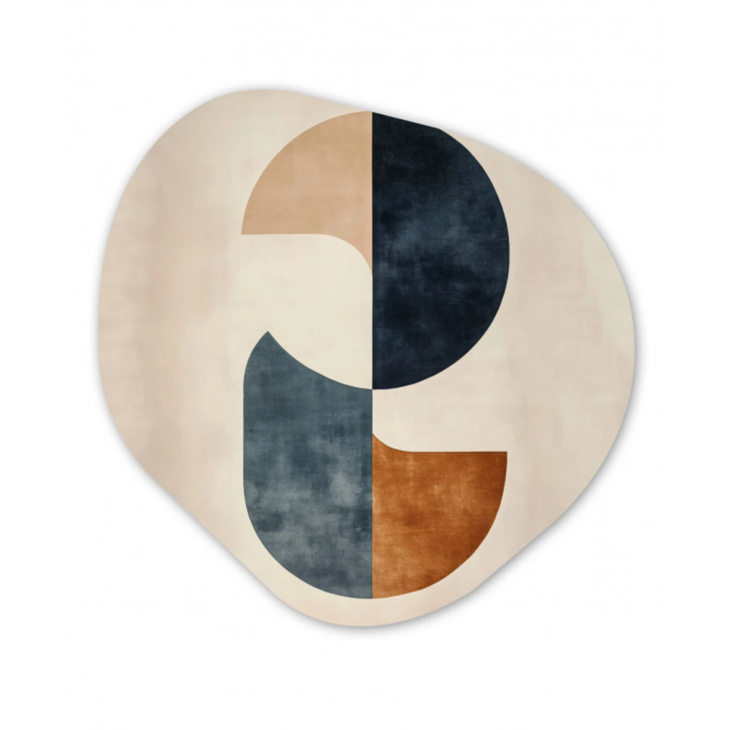 Cirkels - Abstract - Kleurrijk Wandcirkel Organisch Forex 3mm klein -3d