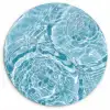 Water - Blauw - bubbels Wandcirkel kunststof plaat 5mm dik klein -3d