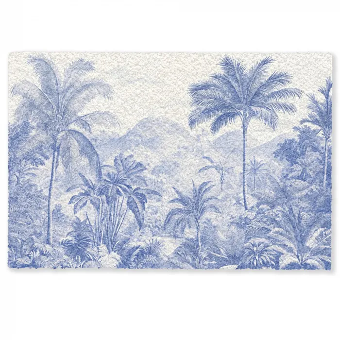 Tropisch - Jungle - Blauw Deurmat klein -zkaufland3d