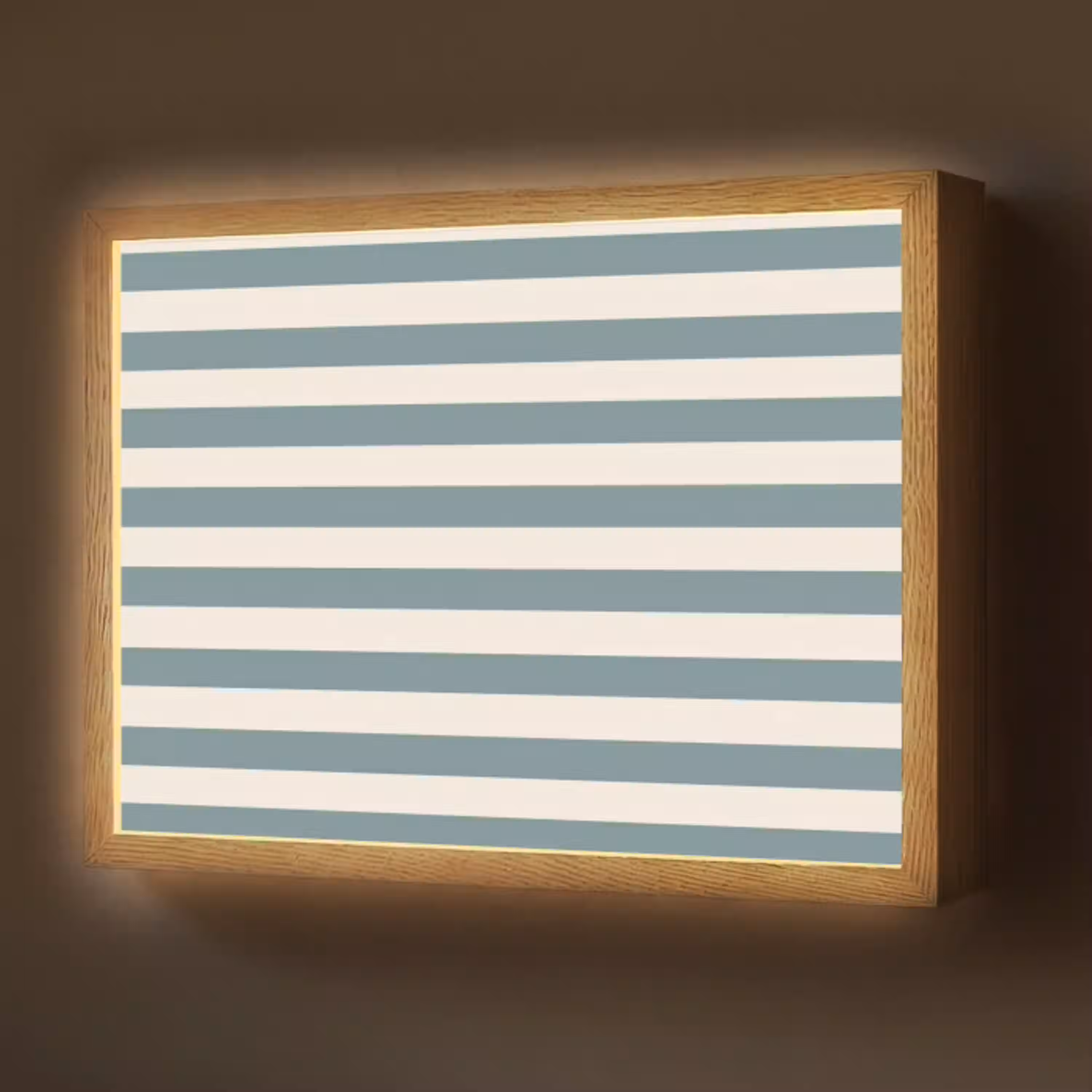 Strepen - Modern - Blauw Light Box met batterij (Wandlamp) middel 907 -z3d_website