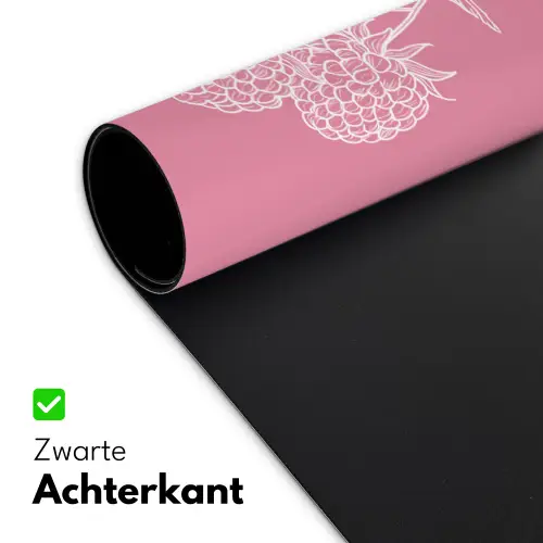 Frambozen - Steel - Getekend - Roze Muismat XXL klein -sfeer2