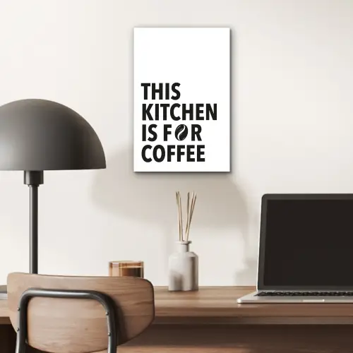Quotes  - Koffie - Bonen - Modern aluminium wit klein -sfeer5
