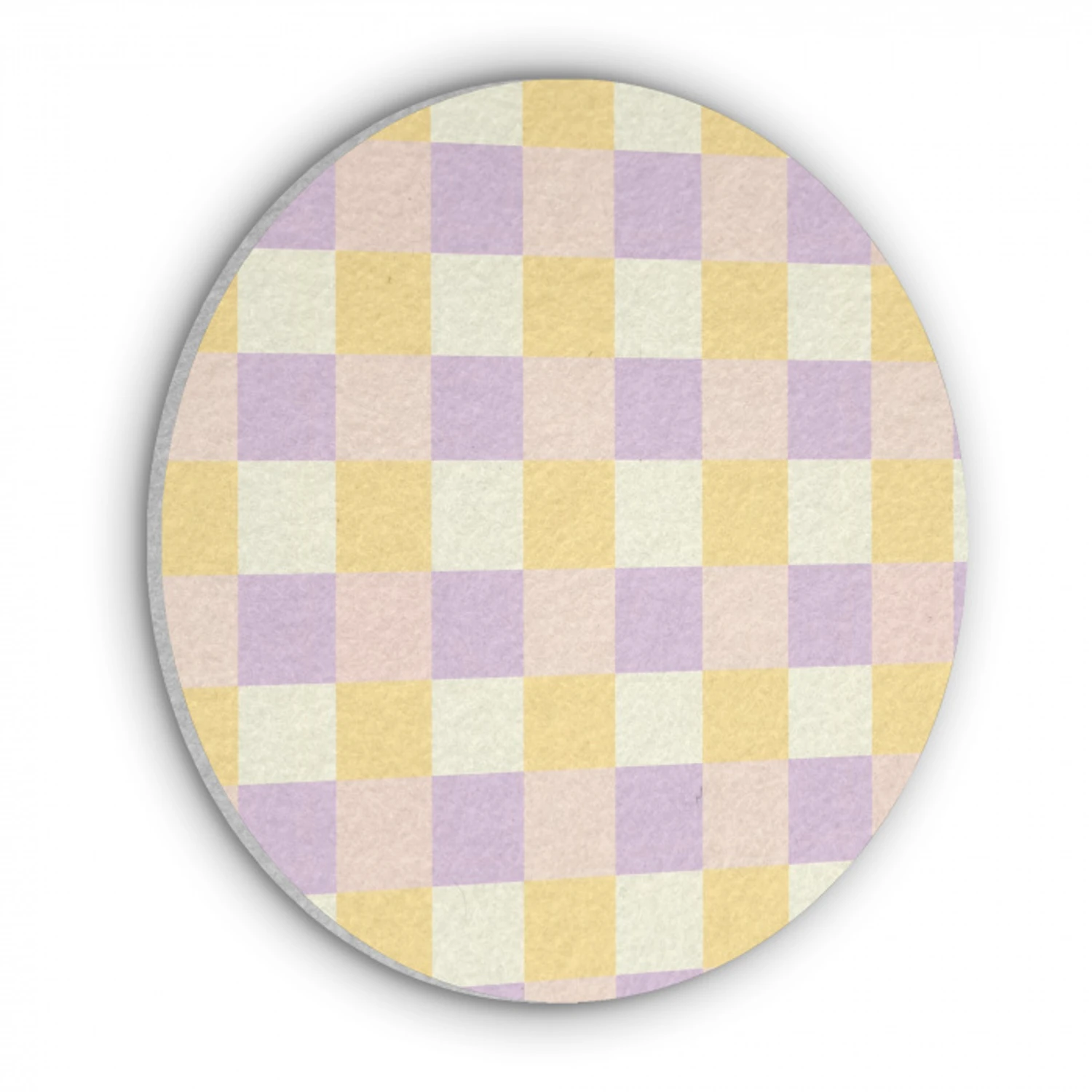 Blokjes - Lila - Geel Akoestische PET Vilt - Rond klein 838 -3d