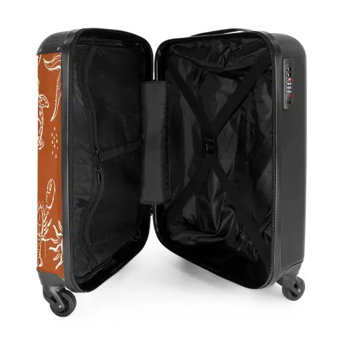 Zeedieren en zomer illustraties NBS - Handbagage koffer - Kinderen Unisex middel -binnenkant