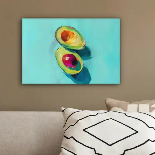 Avocado - Groen - Pit - Schaduw canvas 2cm klein -sfeer3