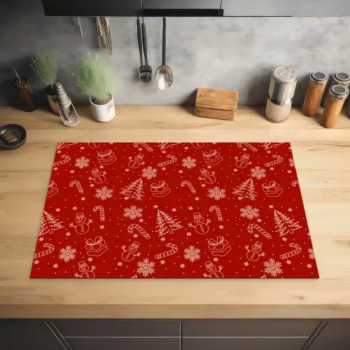 Illustratie - Kerstsymbolen - Rood Inductie beschermer vinyl 3mm klein 276 -sfeer5