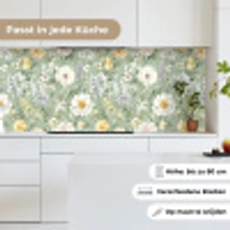 Klassiek - Bloemenpatroon - Kleurrijk keuken achterwand 2 middel 871 -sfeer4_DE