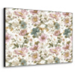 Bloemen - Patroon - Pastel Textielframe zwart klein 947 -3d