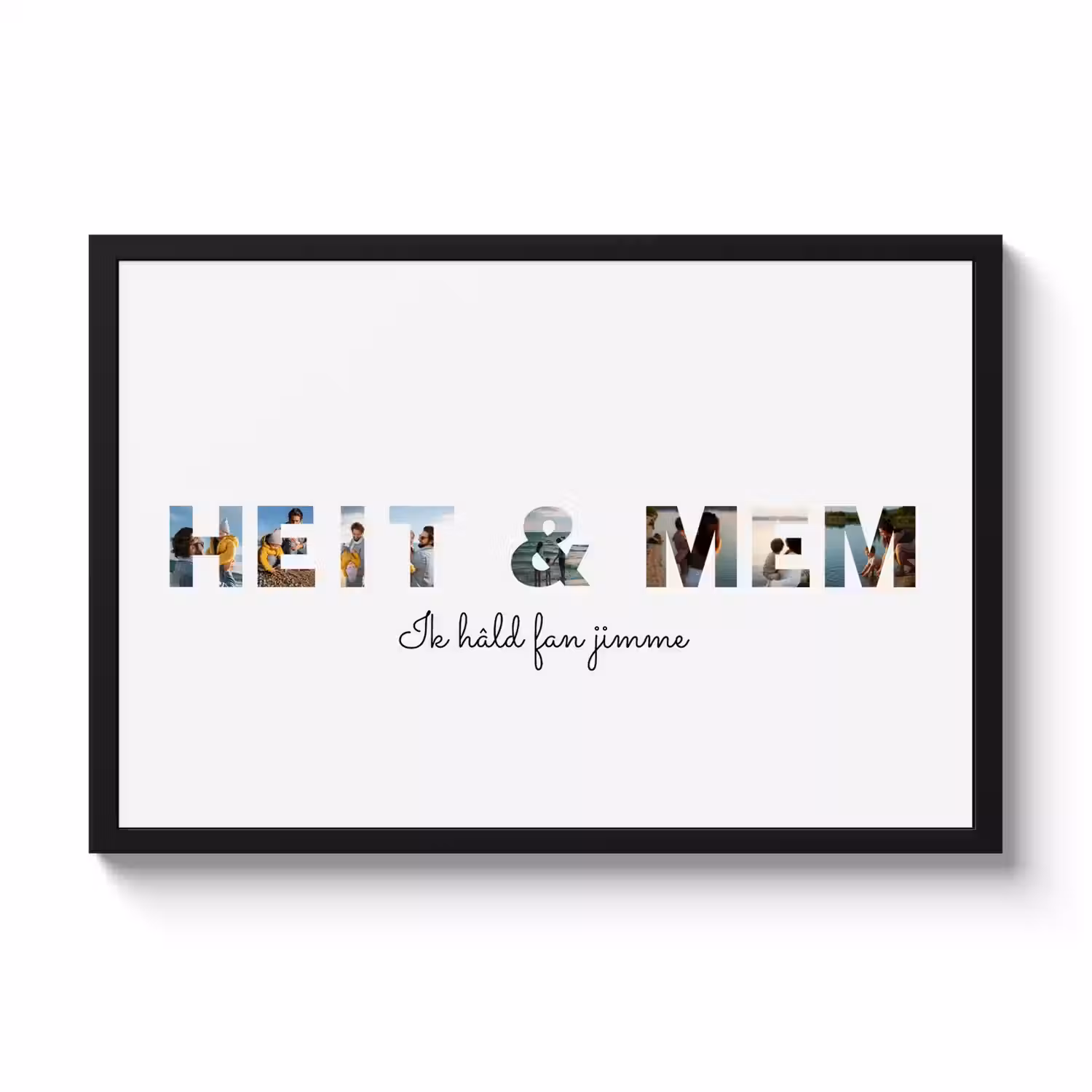 Foto in lijst - Heit & Mem