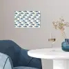 Vis - Patroon - Blauw poster papier klein 62 -sfeer3