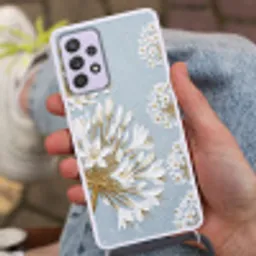 Illustratie - Bloemen - Blauw Hoesje Samsung Galaxy A52 5G met koord klein -sfeer3