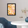 Abstract - Golvend - Oranje fotolijst zwart zonder passe partout klein -sfeer4
