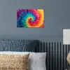 Regenboog - Tie dye - Kleurrijk - Blauw poster papier klein -sfeer2