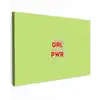 Grl pwr - Groen - Rood - 3D canvas 2cm klein -z3d