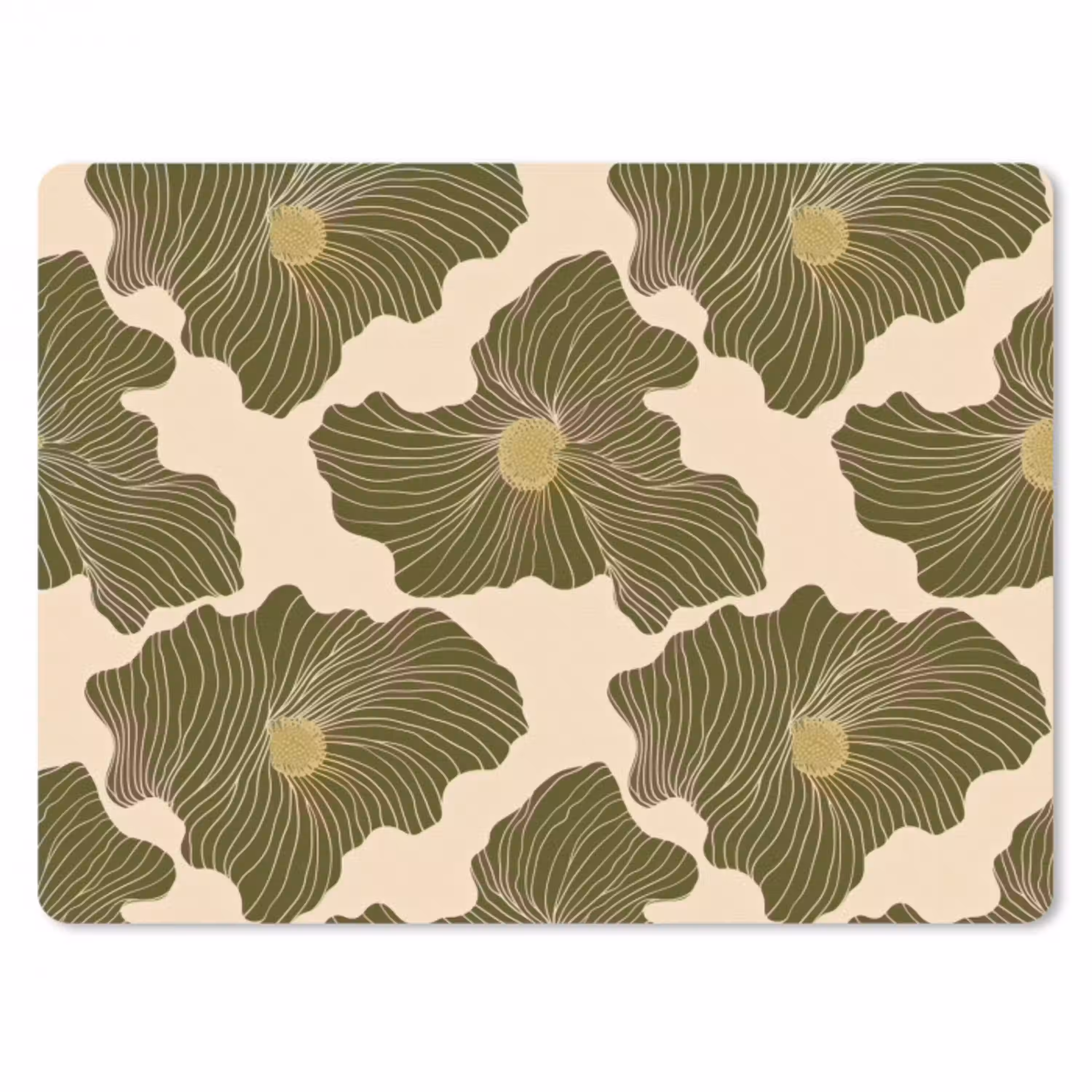 Modern - Abstract - Groen muismat rubber klein 262 -3d