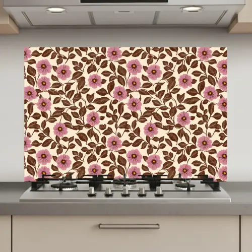 Bloemen - Bladeren - Kleurrijk keuken achterwand spatscherm klein 900 -3d_website