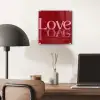 Love - Spiegeling - Rood plexiglas 5mm klein -sfeer6