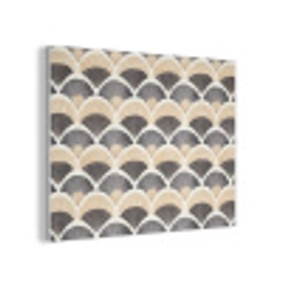 Waaier - Patroon - Zwart - Beige PET vilt klein 837 -3d