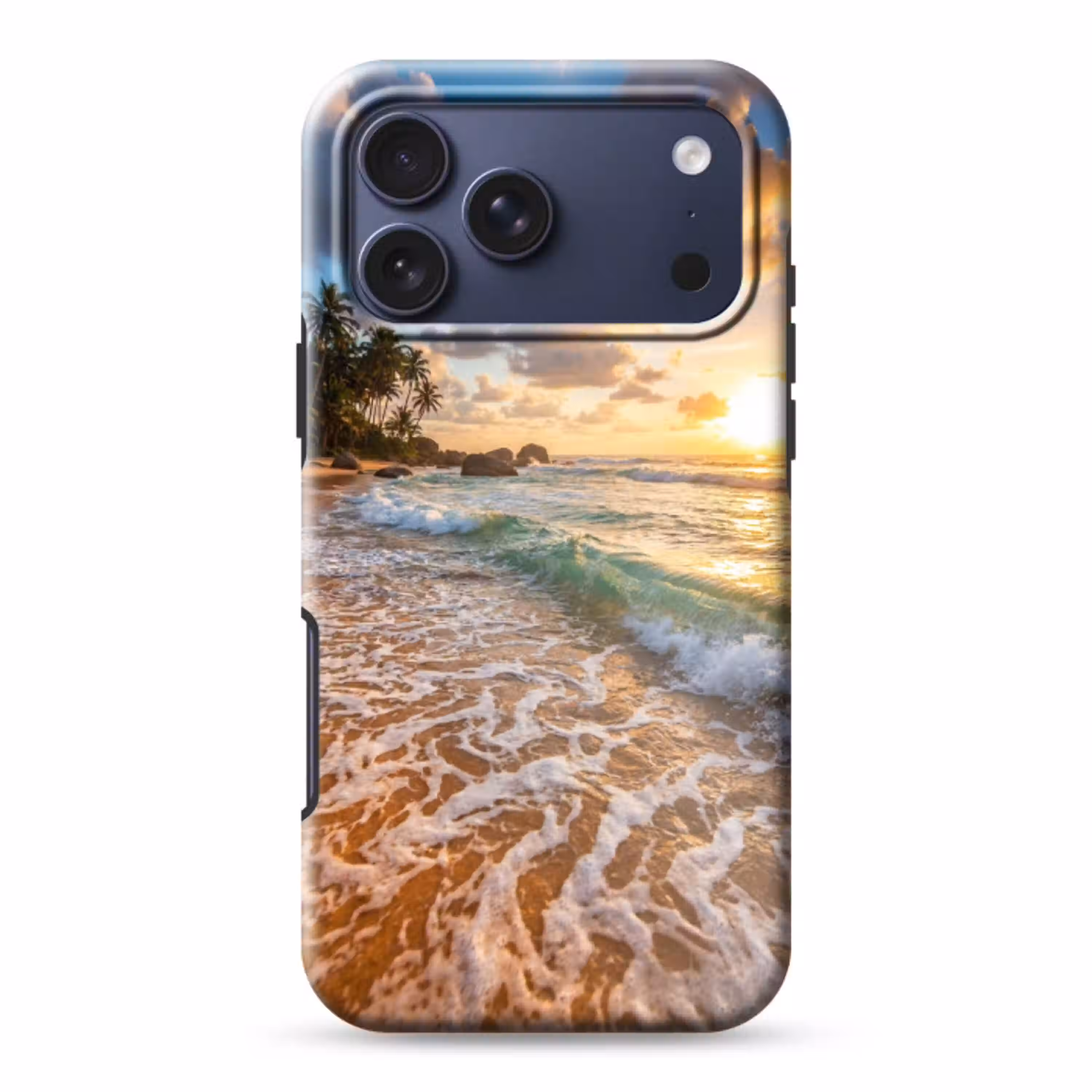 Strand - Zonsondergang - Golven - Natuur - Goud Toughcase MagSafe Apple iPhone 17 Pro Max klein -3d