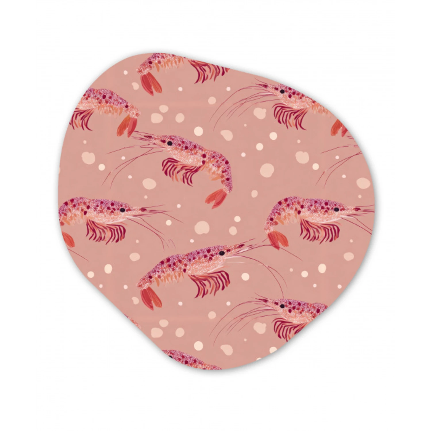 Garnalen - Stippen - Roze Wandcirkel Organisch Forex 3mm klein 629 -3d