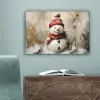 Sneeuwpop - Winter - Sneeuw - Beige canvas 2cm klein -sfeer4