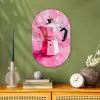 Roze - Verf - Coffee Wandcirkel Ovaal Forex klein -sfeer2