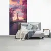 Eiffeltoren - Parijs - Roze fotobehang vinyl groot -slaapkamer