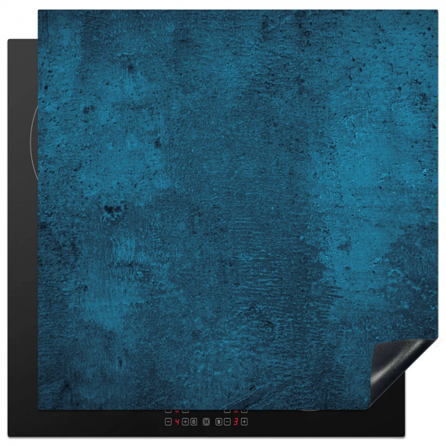 Natuursteen - Beton - Steen - Blauw Inductie beschermer vinyl 3mm middel -3d
