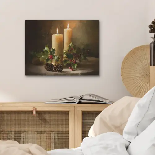 Kaarslicht - Kerst - Veelkleurig PET vilt klein -sfeer3