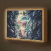 Dino - Jungle - Blauw Light Box met batterij (Wandlamp kind) middel -z3d_website