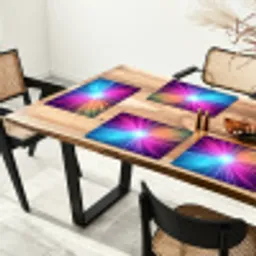 Abstract - Light - Burst - Modern - Colorful Placemat vinyl groot -zzsfeer4_Kitchenyeah-website