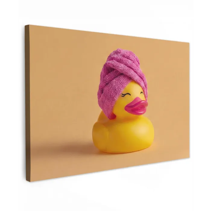 Badeend - Handdoek - Kleurrijk canvas 2cm klein -z3d