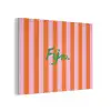 Patroon - Oranje - Fijn - Strepen PET vilt klein -3d